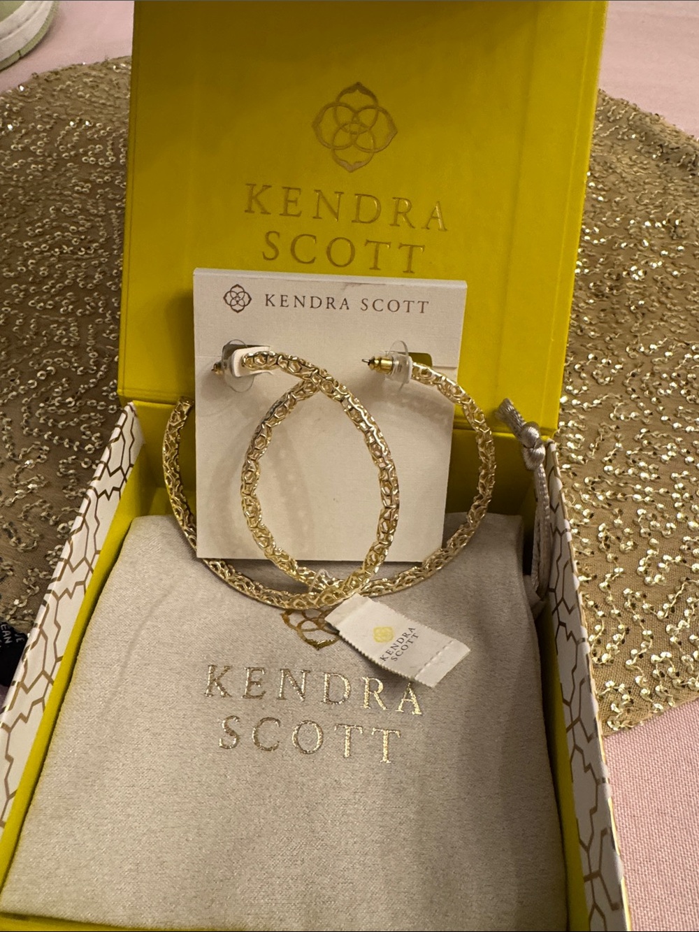Kendra Scott Gold Braided Hoop Earrings